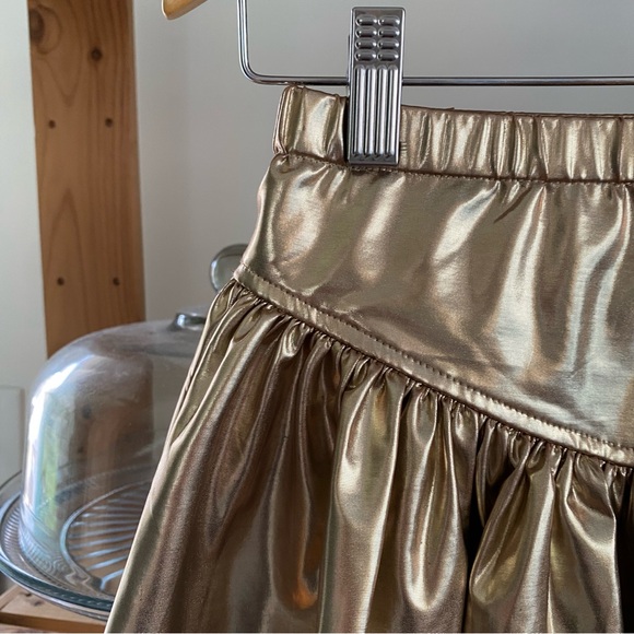 Pink Chicken Alexis Skirt Metallic Gold Lamé - Picture 7 of 13